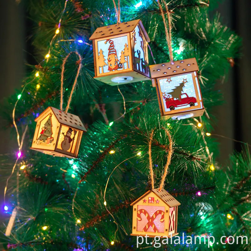 Lâmpada de quebra -cabeça encantadora de Santa House para decoração festiva